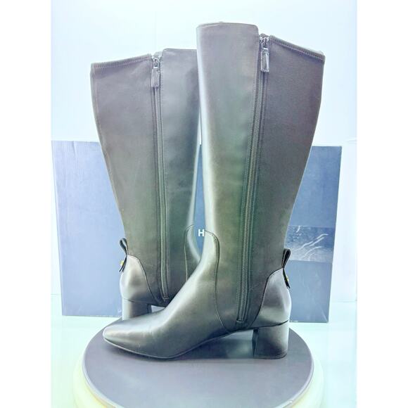 Cole Haan GO TO BLOCK Womens Size 9B Leather Block Heel Knee-High Boots W29340 - Picture 10 of 14